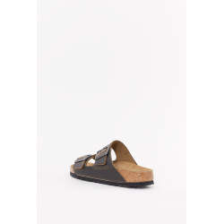 BIRKENSTOCK FADED KHAKI ARIZONA REGULAR SOFT FOOTBED OILED LEATHER SANDALS